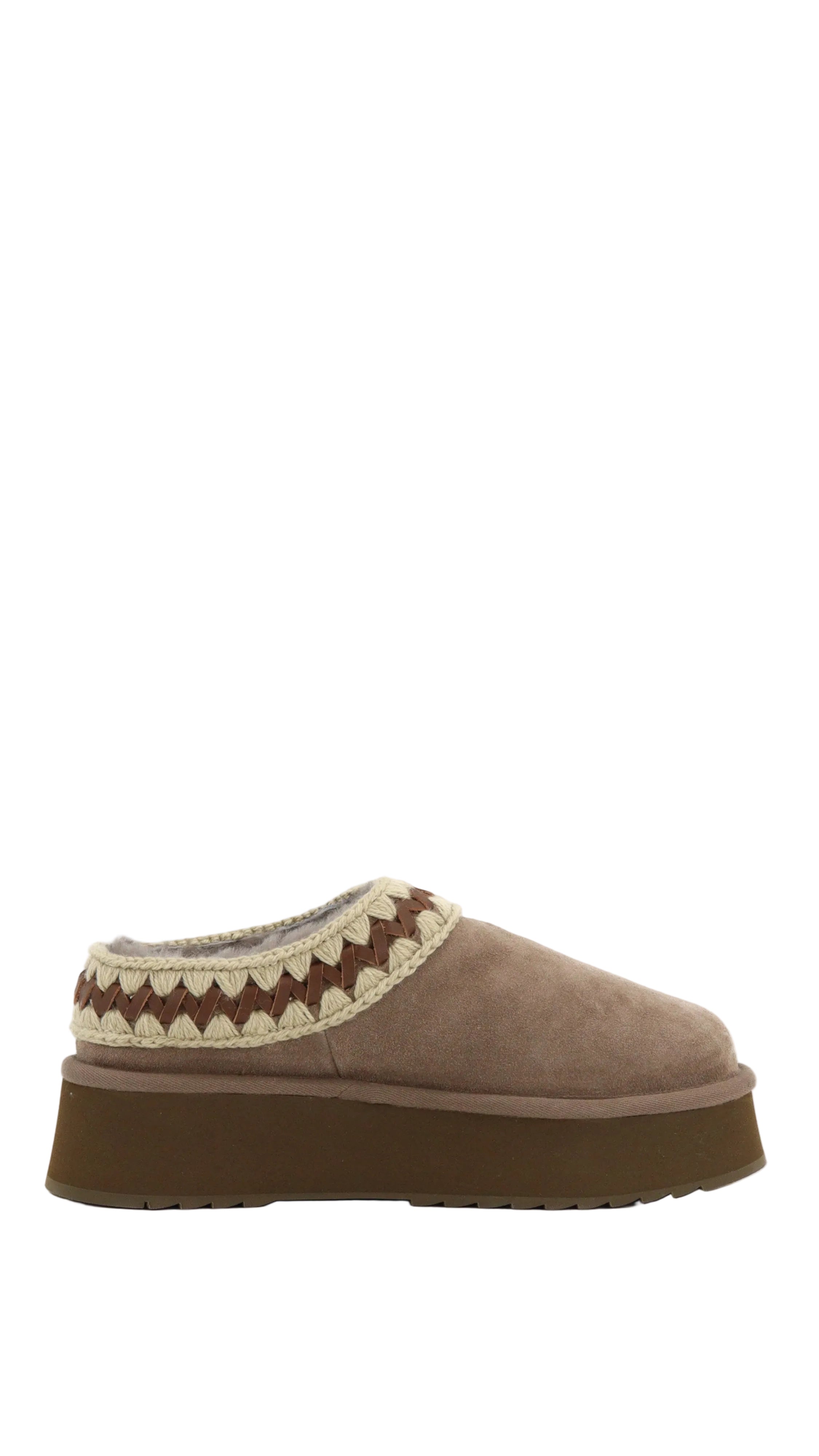 PLATFORM CLOG SUEDE LEATHER