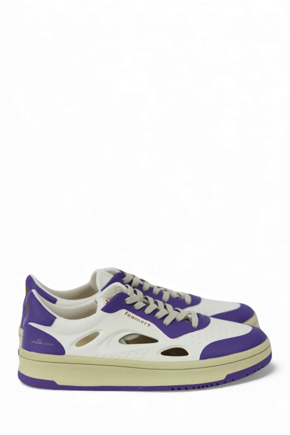 ⚤ FOAMERS SNEAKERS ICON WHITE/VIOLET