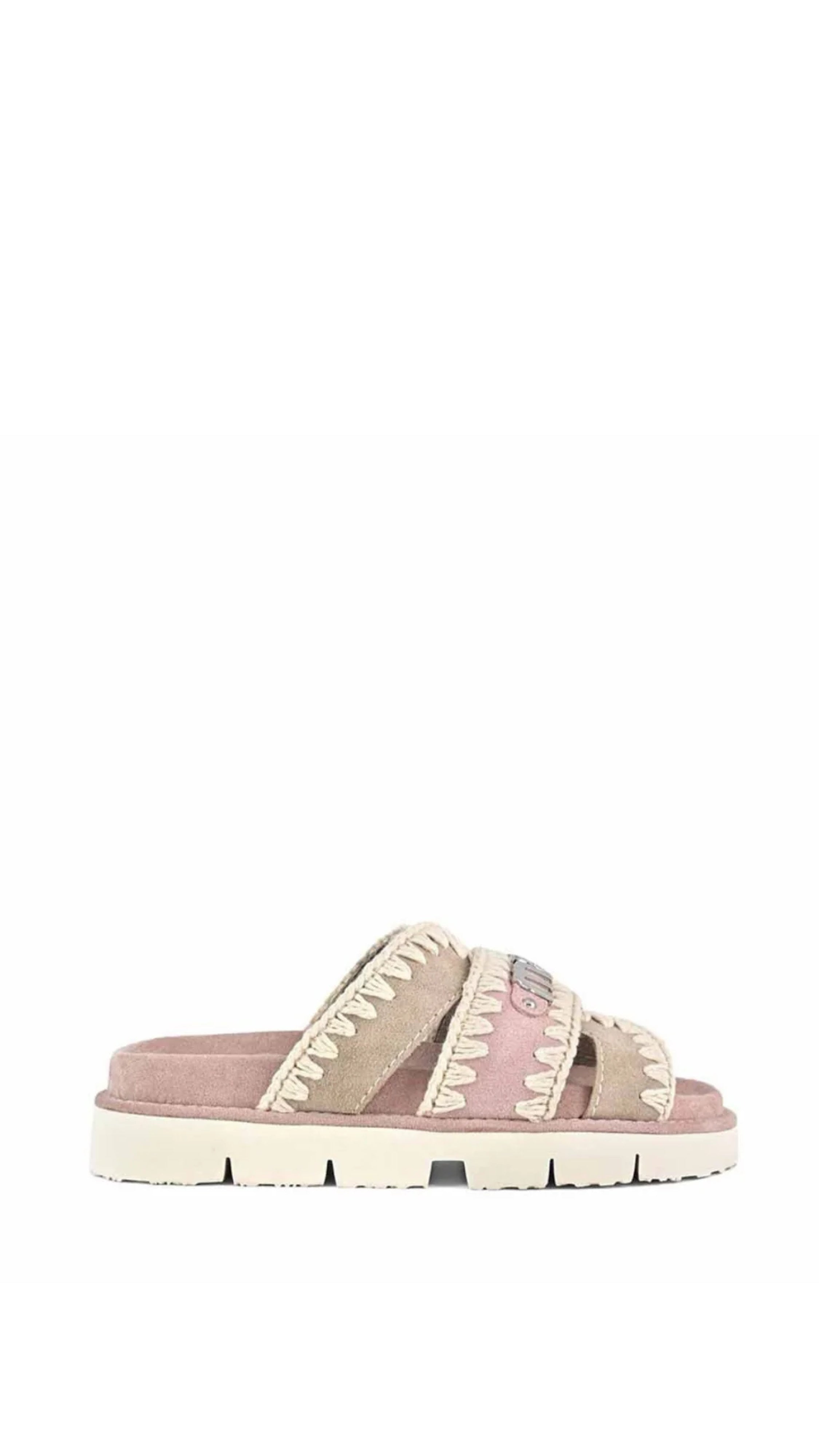 SANDAL BICOLOR METAL LOGO
