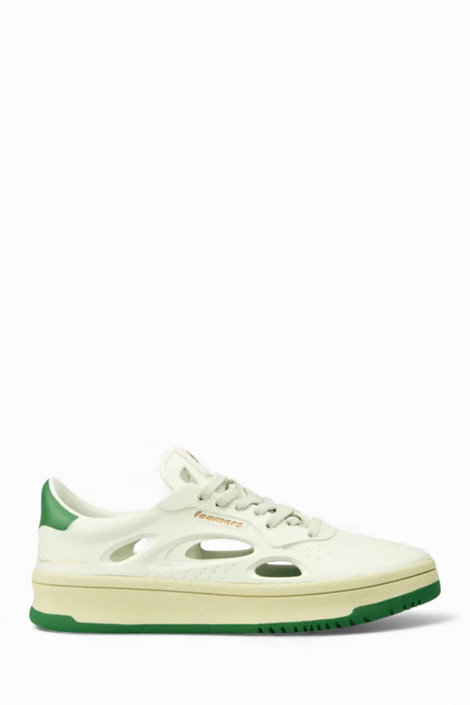 ⚤ FOAMERS SNEAKERS ICON WHITE/GREEN
