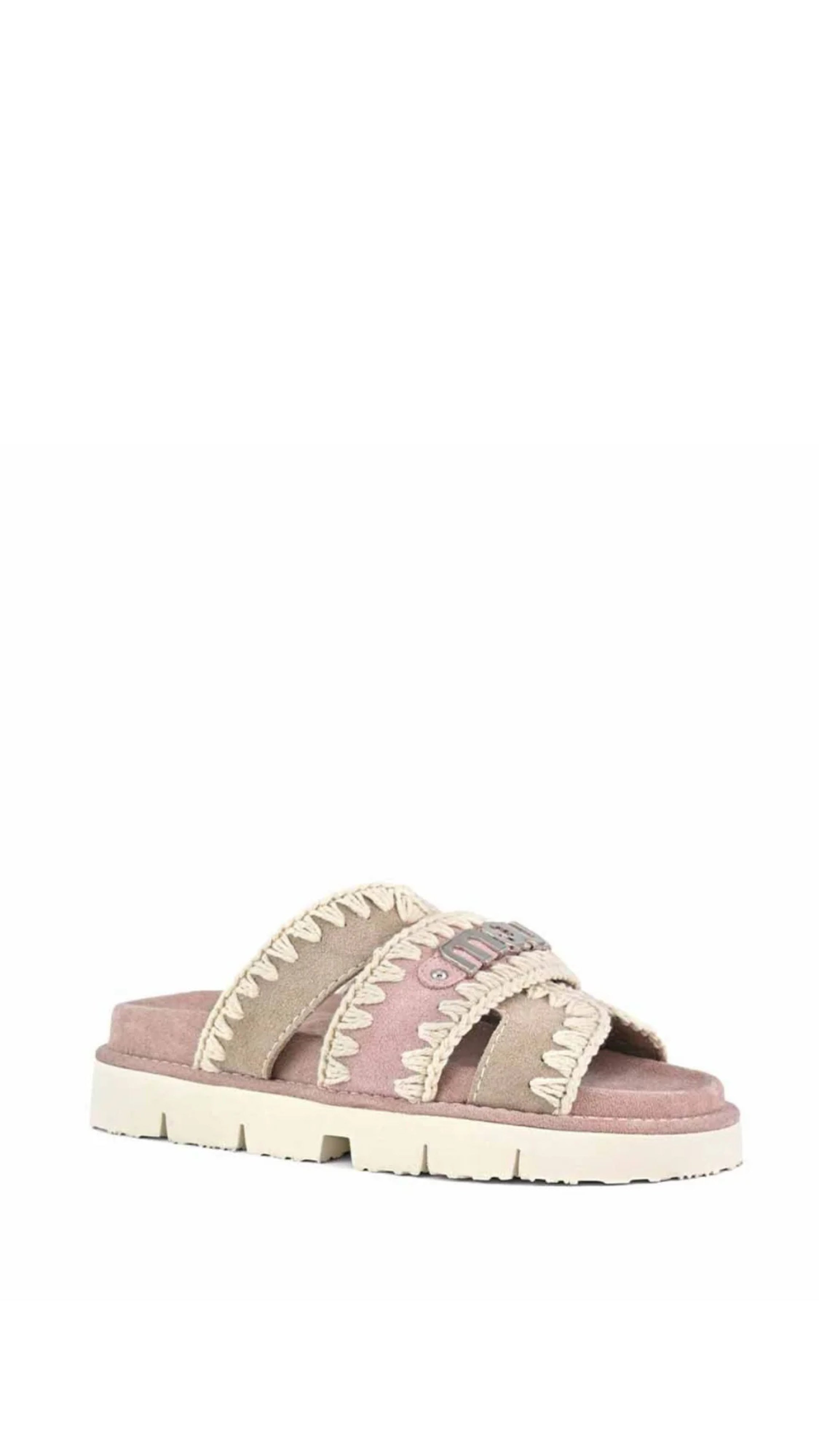 SANDAL BICOLOR METAL LOGO