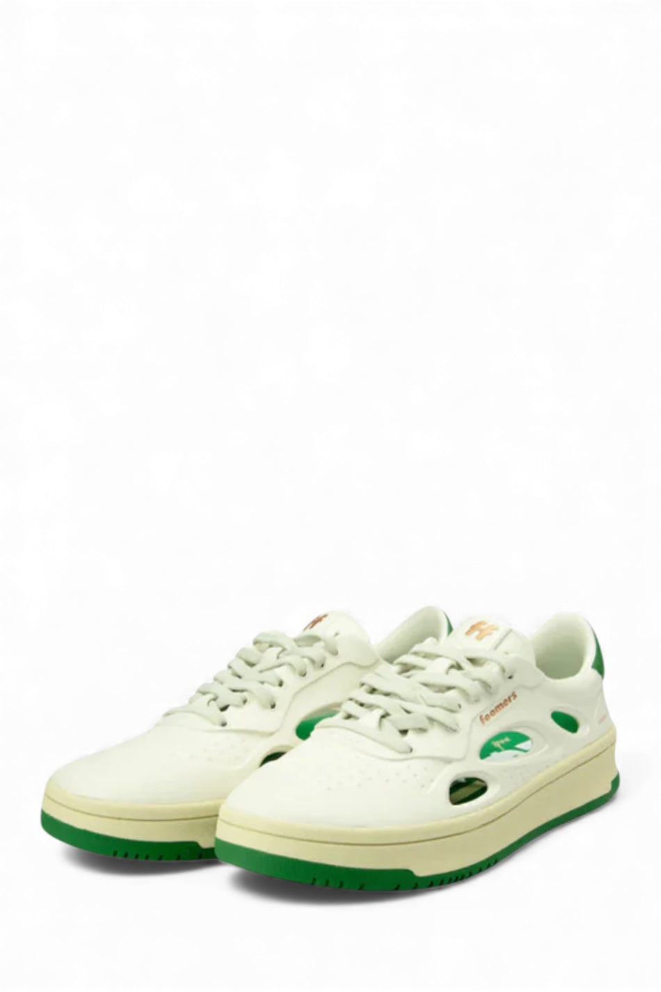 ⚤ FOAMERS SNEAKERS ICON WHITE/GREEN