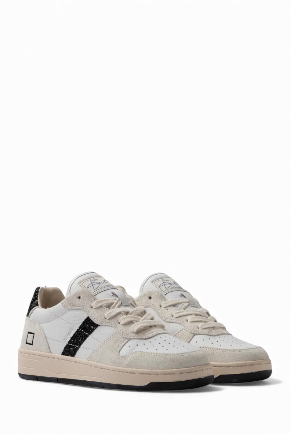 D.A.T.E. COURT SHINY WHITE-GL. BLACK