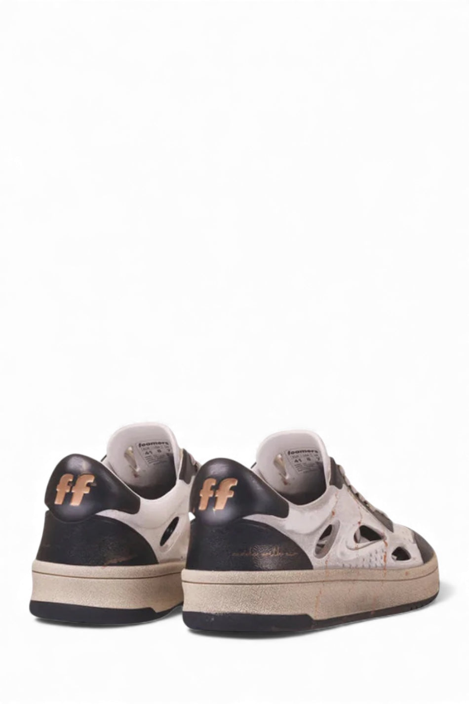 ⚤ FOAMERS SNEAKERS ICON WHITE BLACK