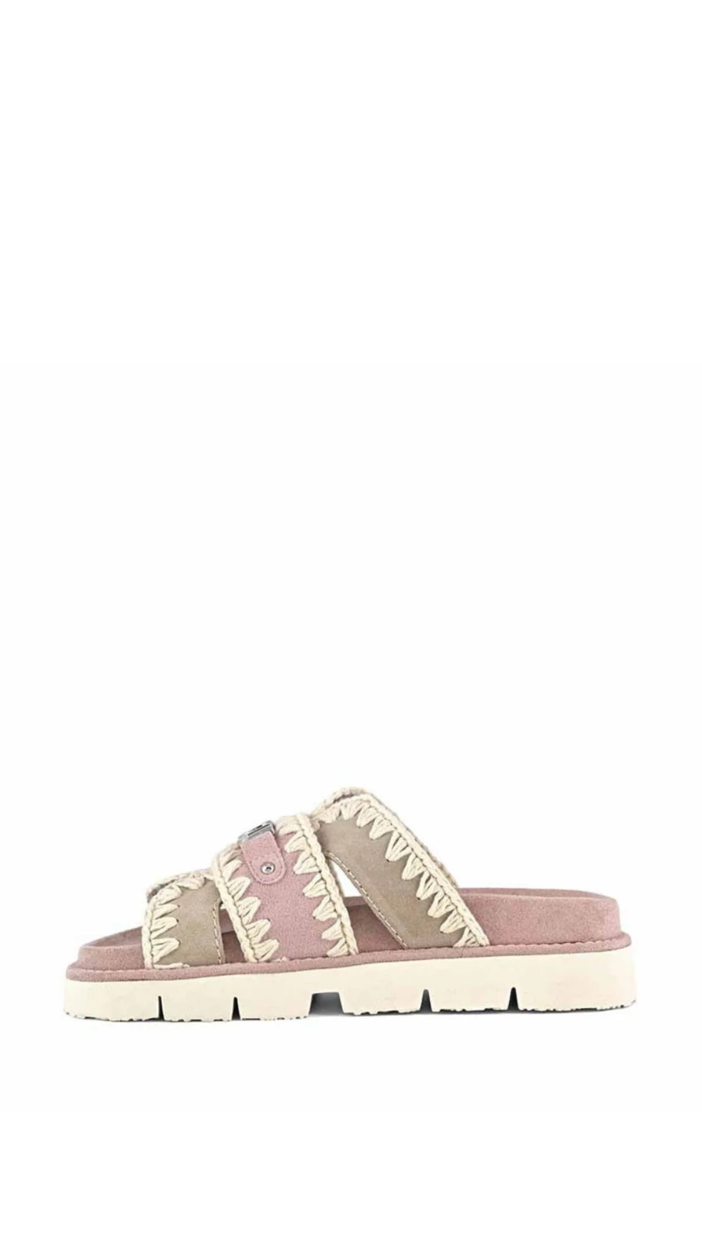 SANDAL BICOLOR METAL LOGO