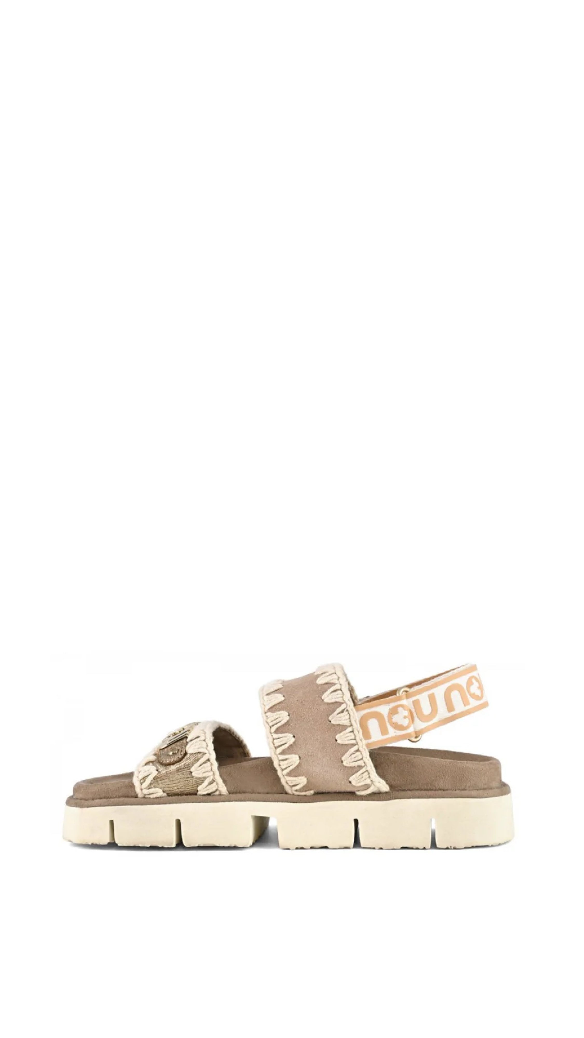 BIO SANDAL BACK STRAP SUEDE & LEATHER LOGO