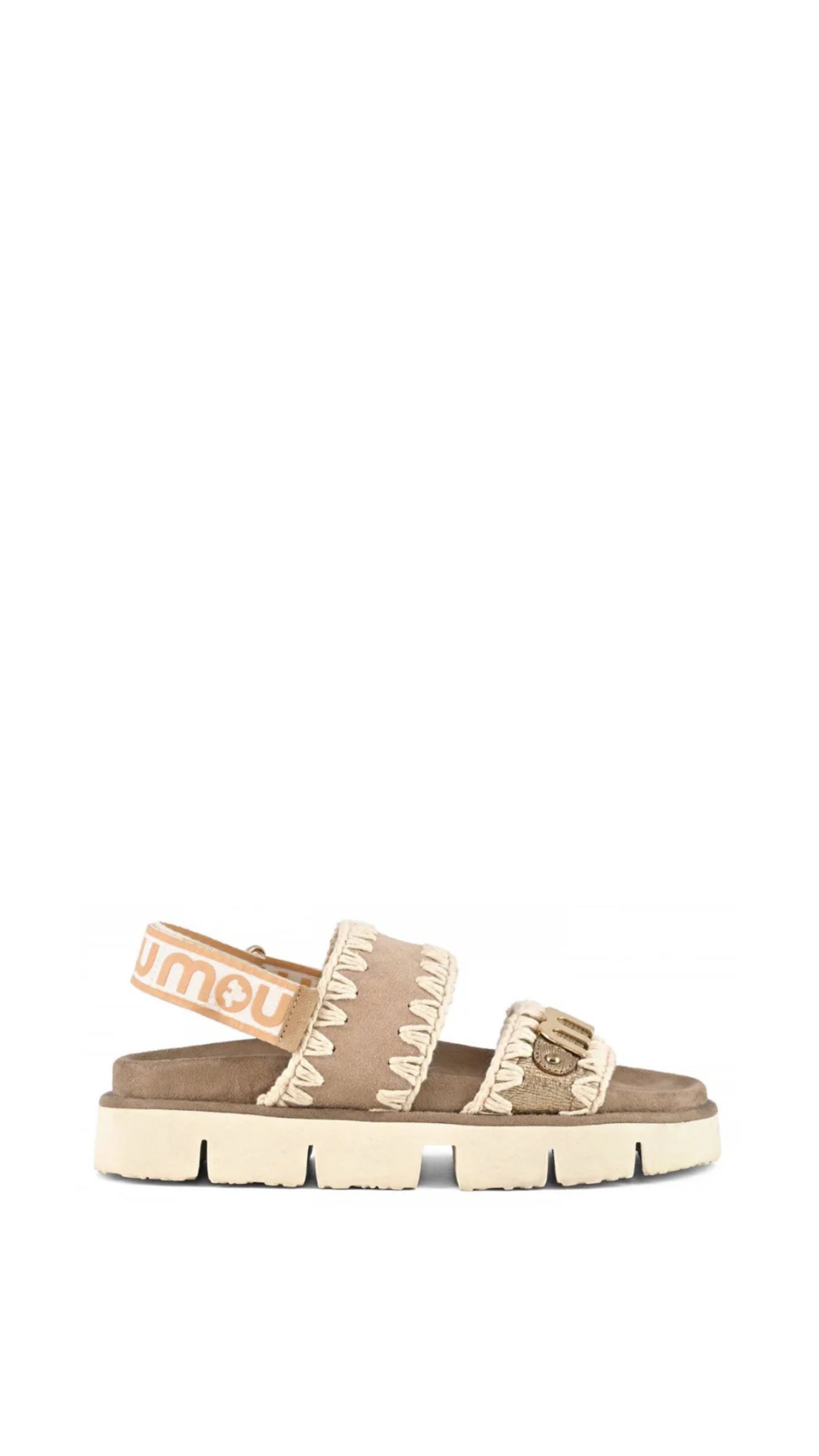 BIO SANDAL BACK STRAP SUEDE & LEATHER LOGO