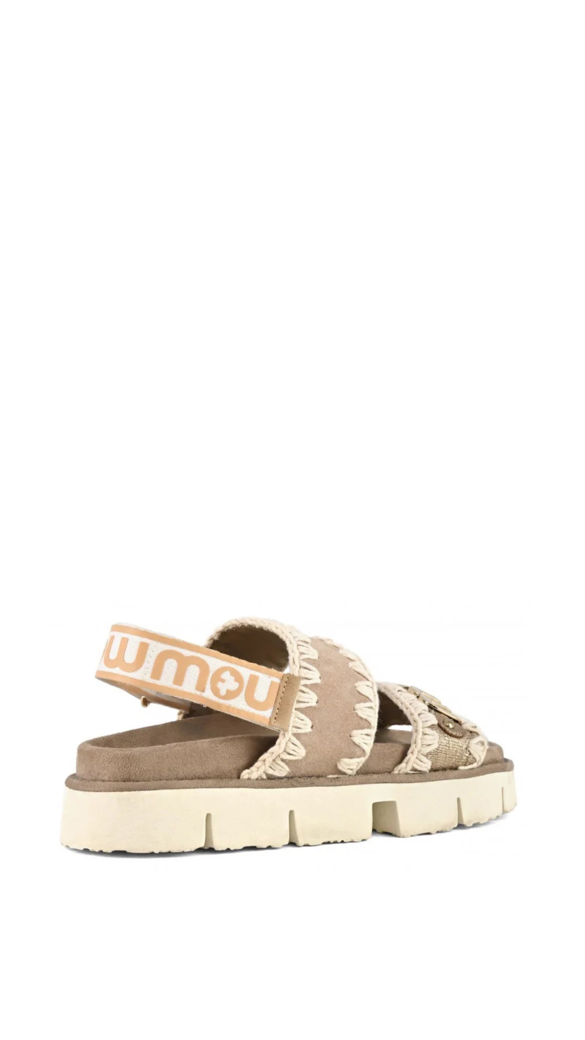 BIO SANDAL BACK STRAP SUEDE & LEATHER LOGO