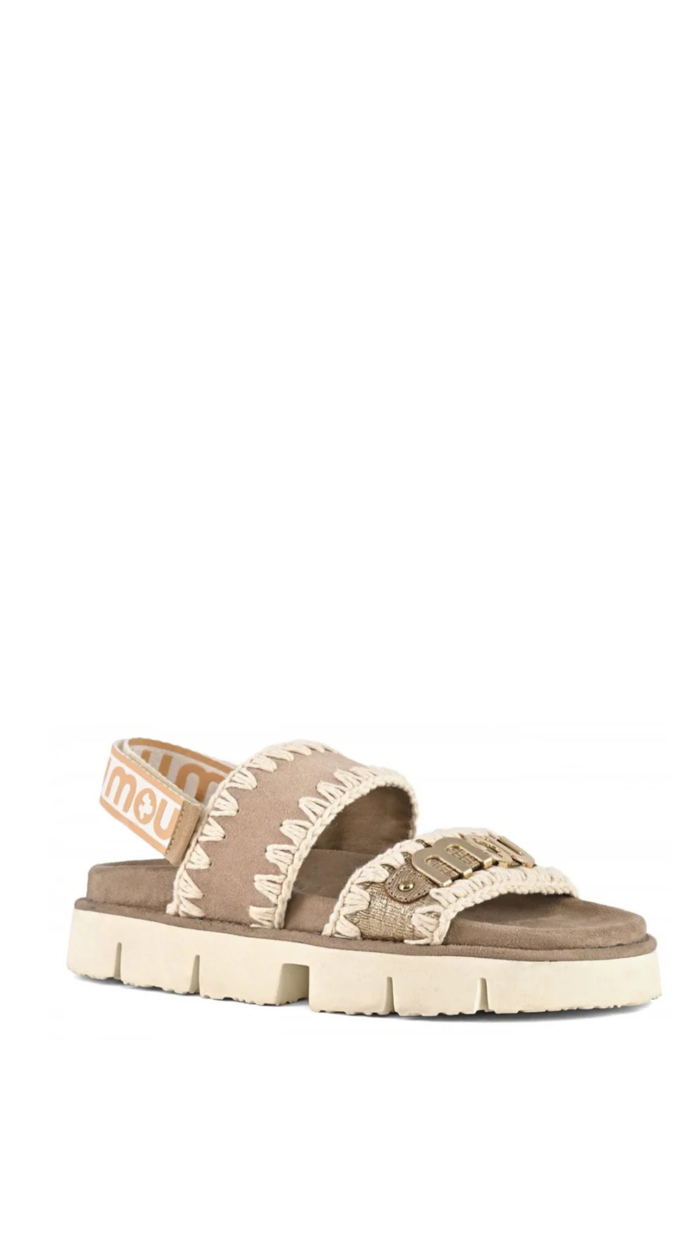 BIO SANDAL BACK STRAP SUEDE & LEATHER LOGO