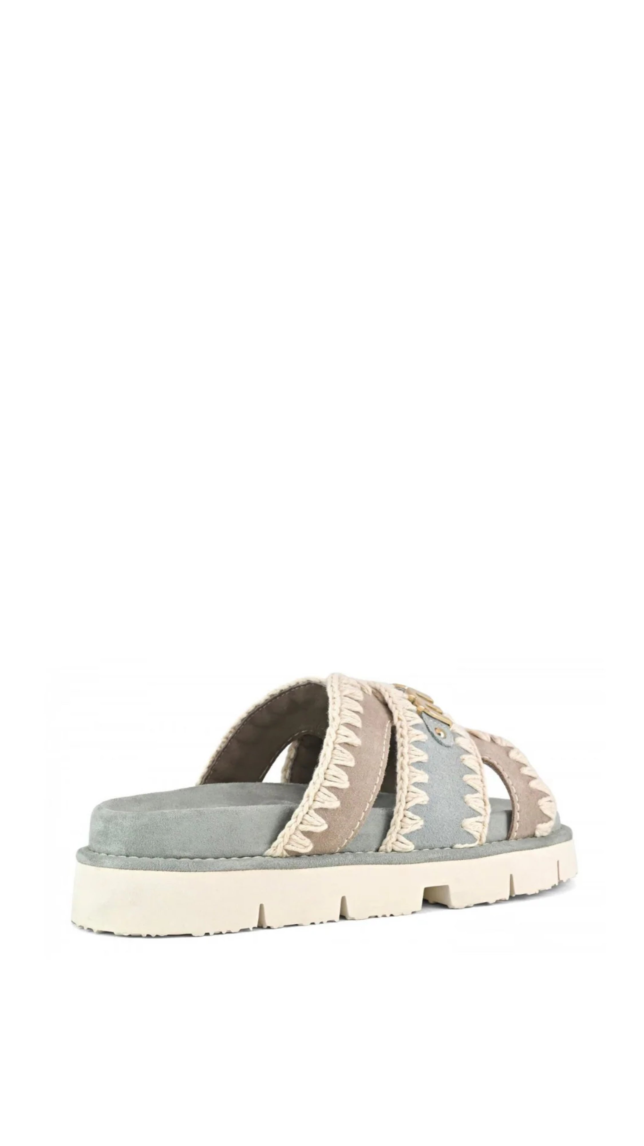 SANDAL BICOLOR METAL LOGO