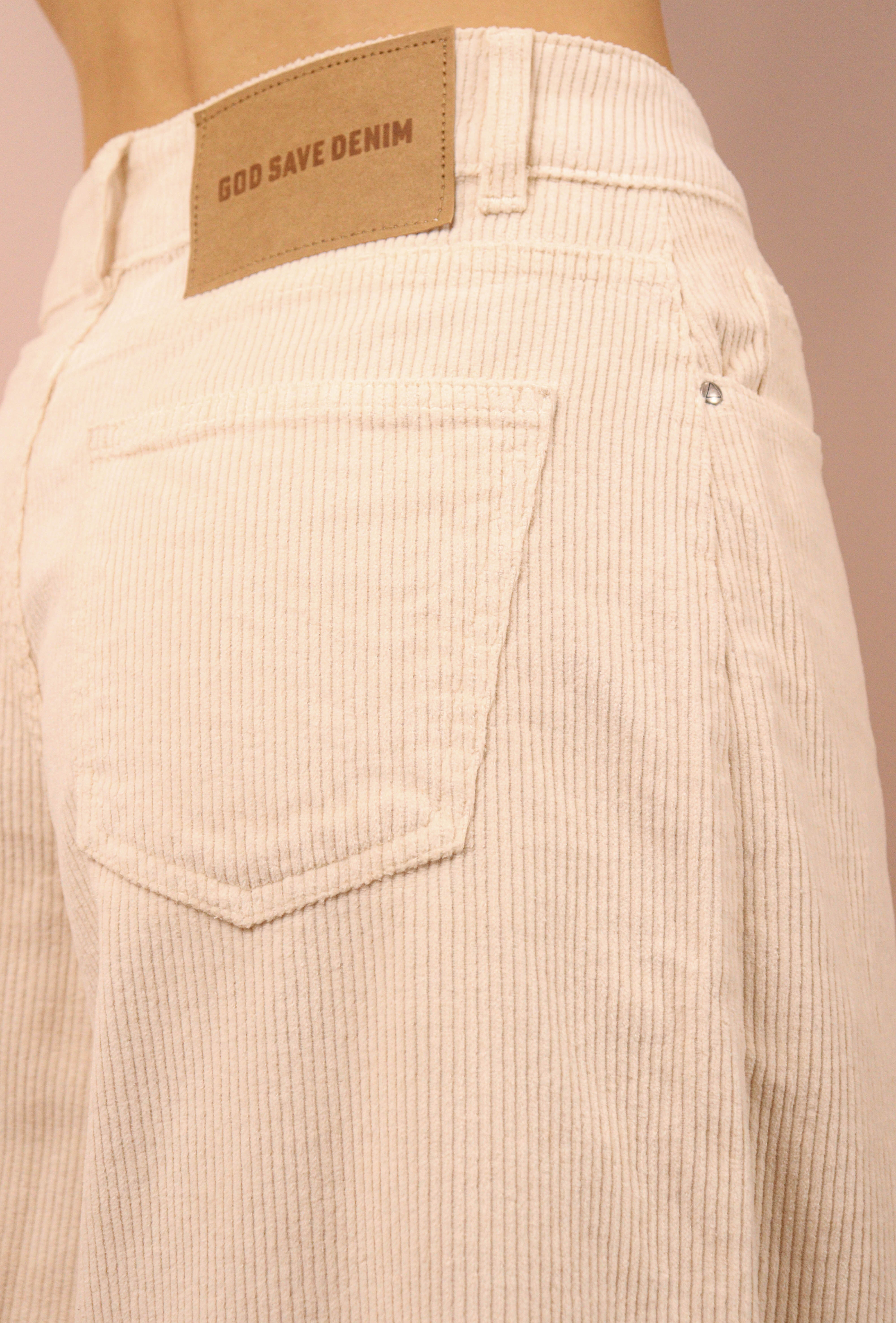 GOD SAVE DENIM - GEMMA-6 PANTAGONNA VELLUTO A COSTINE