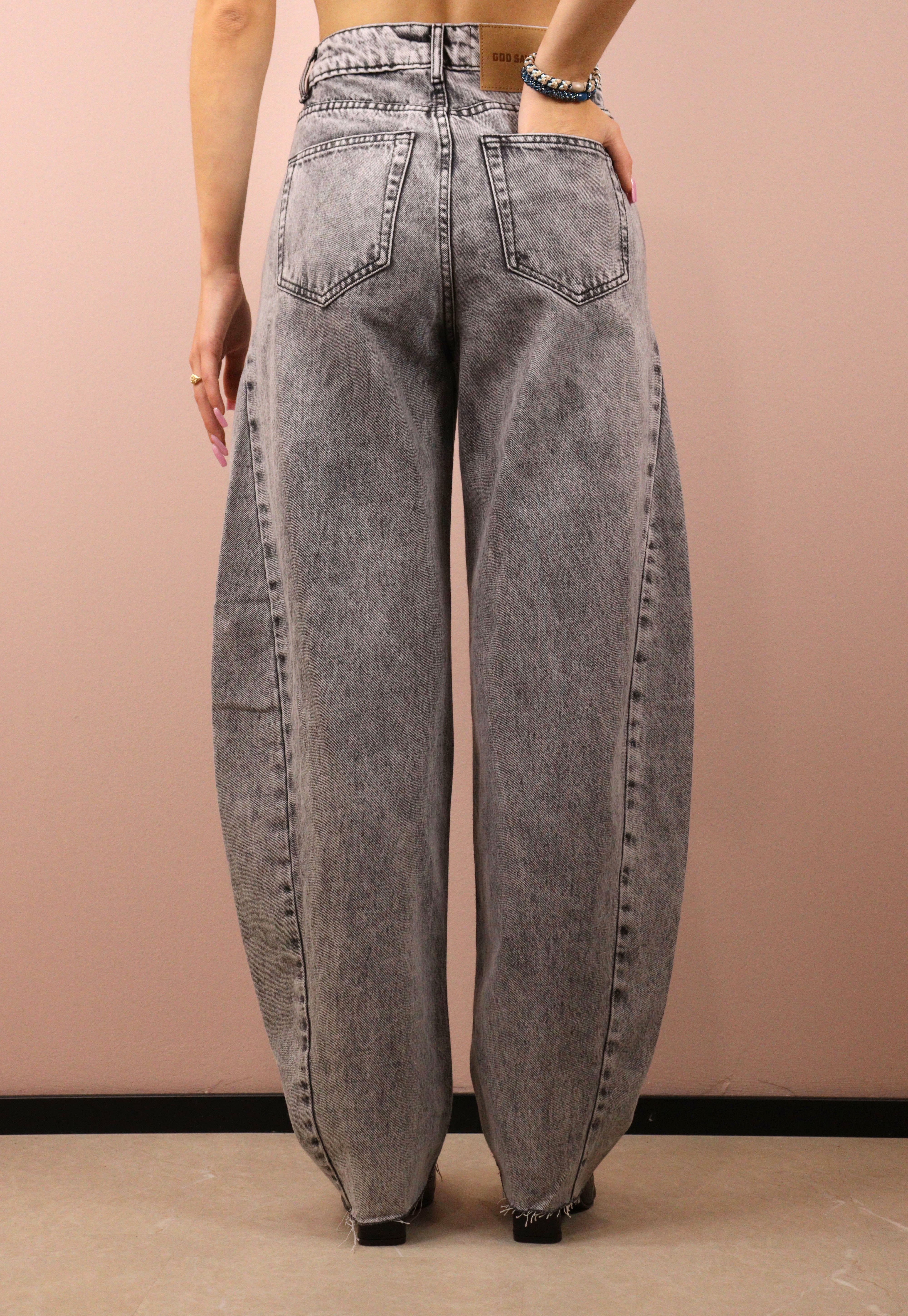GOD SAVE DENIM - NEMESI-1  PANTALONE EFFETTO DENIM DÈLAVÈ IN COTONE