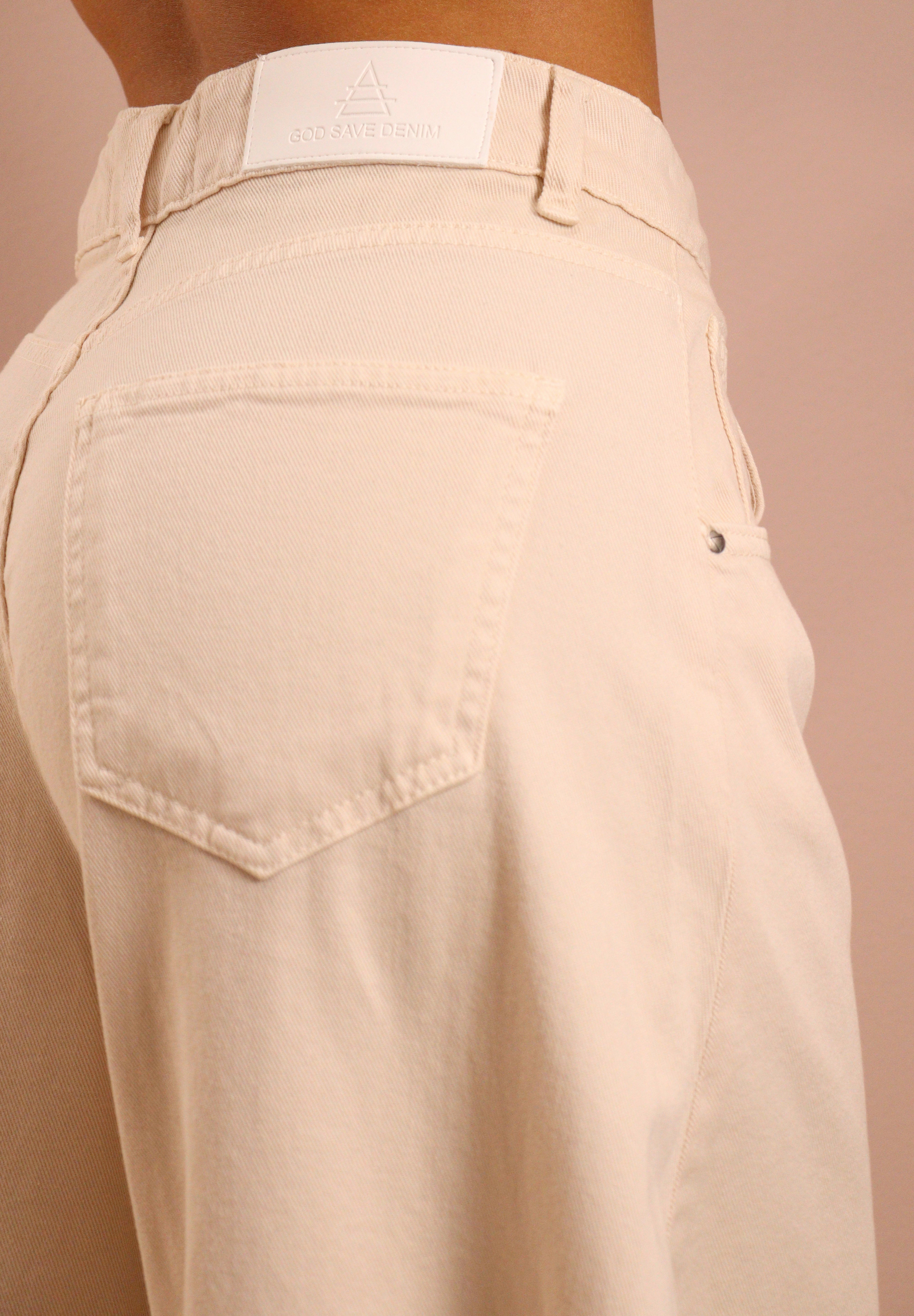 GOD SAVE DENIM - IRIDE-9 PANTALONE BALLON DENIM IN COTONE ECRU