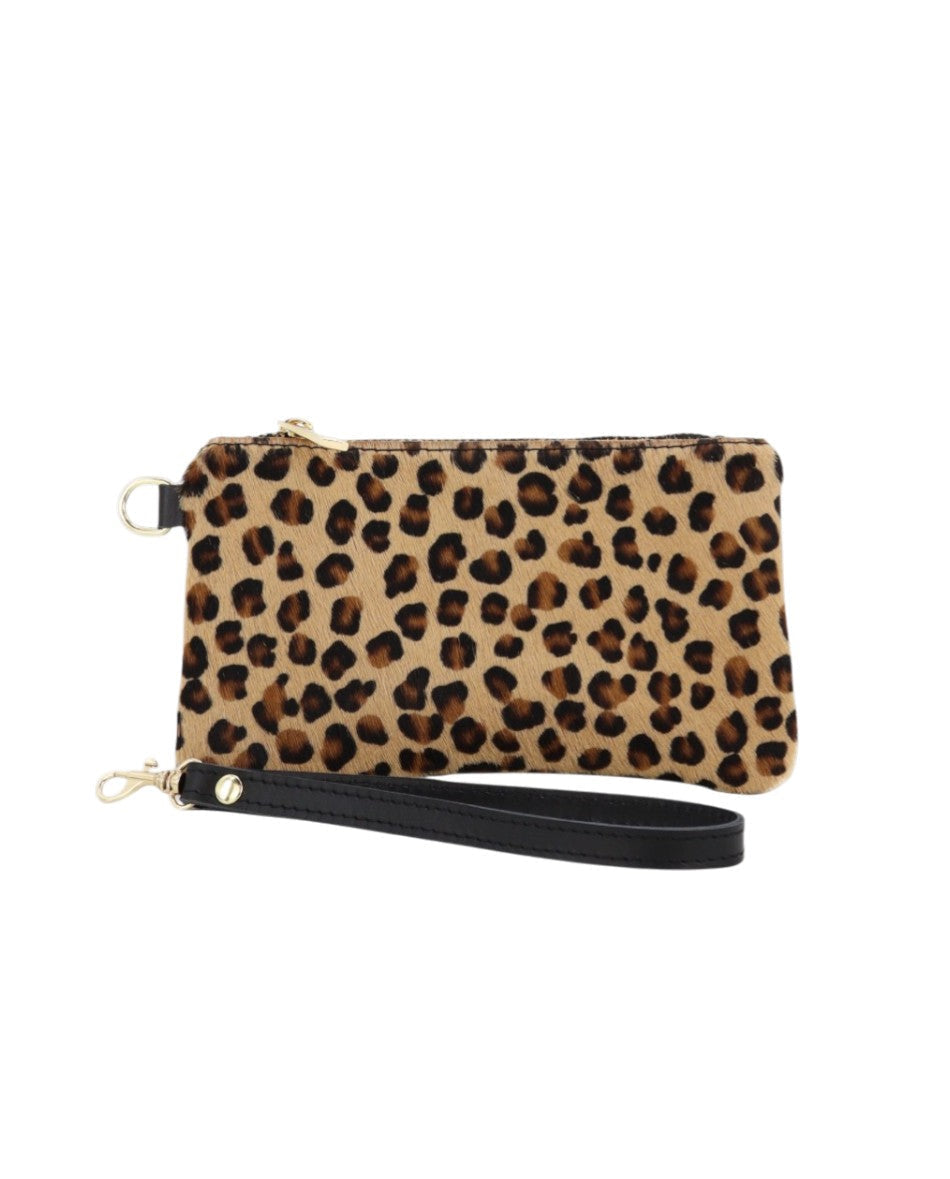 LABEL FEMME POCHETTE IN CAVALLINO LEOPARDO BEIGE