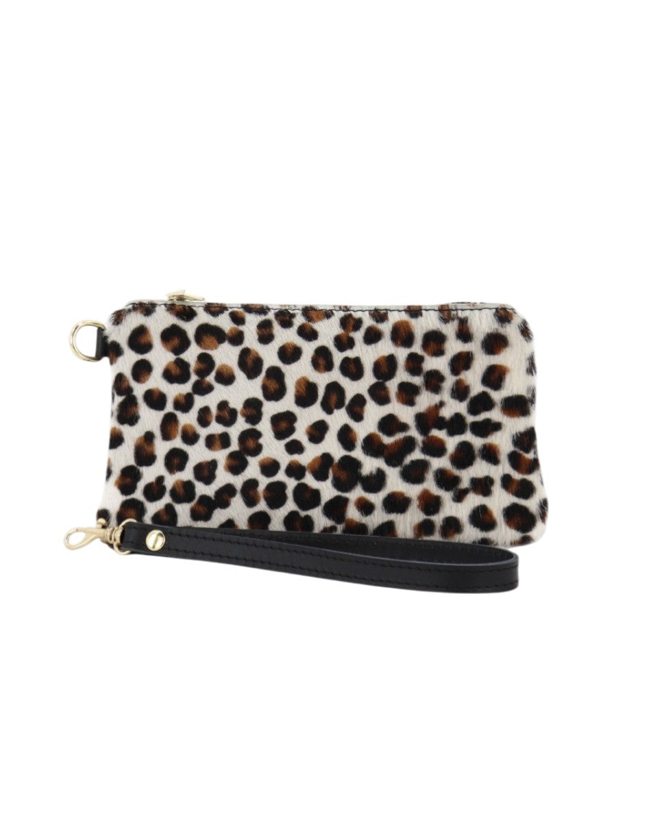 LABEL FEMME POCHETTE IN CAVALLINO LEOPARDO CHIARO