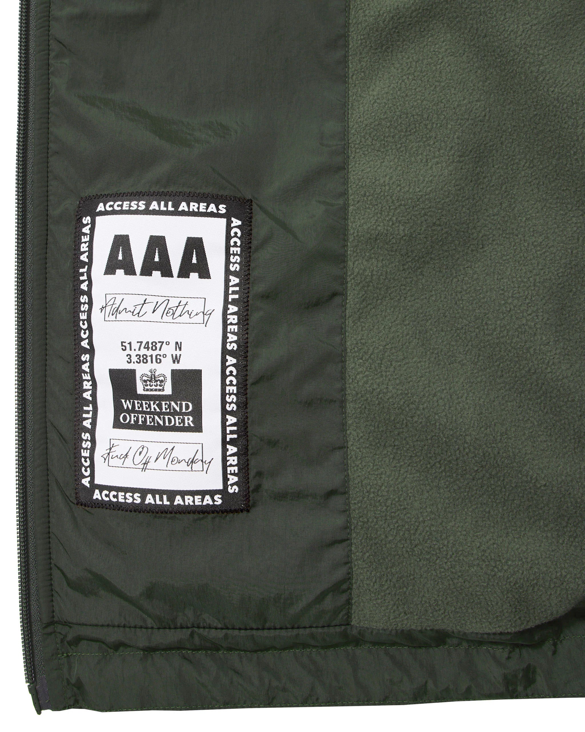 WEEKEND OFFENDER – GIACCA FODERATA IN PILE TECNICO VERDE FORESTA