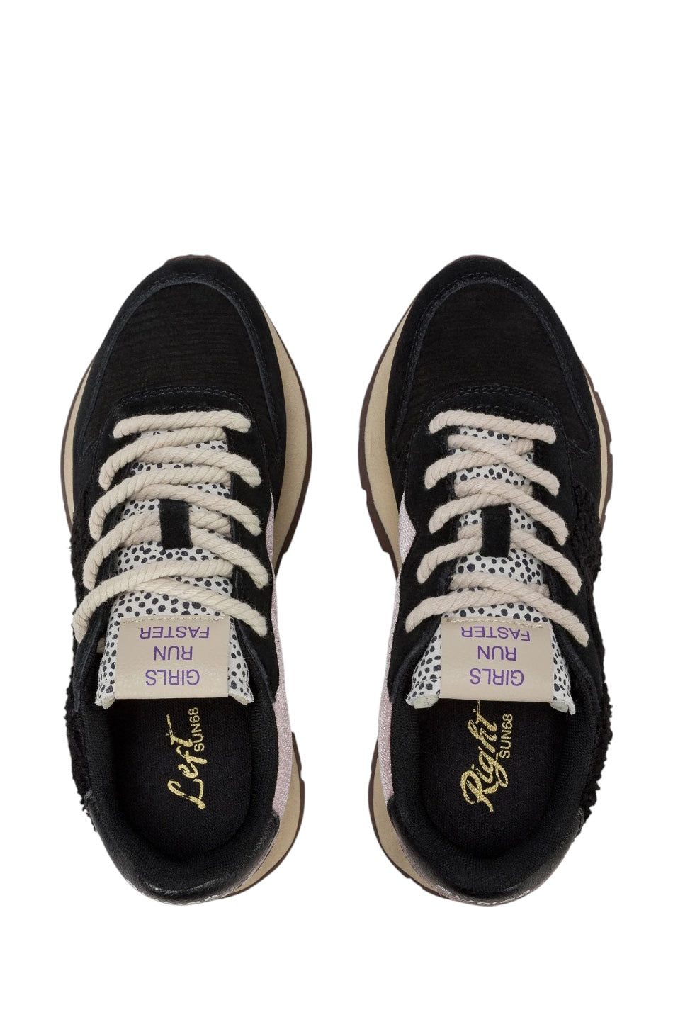 SUN68 ALLY WINTER IN SUEDE E TEDDY NERO